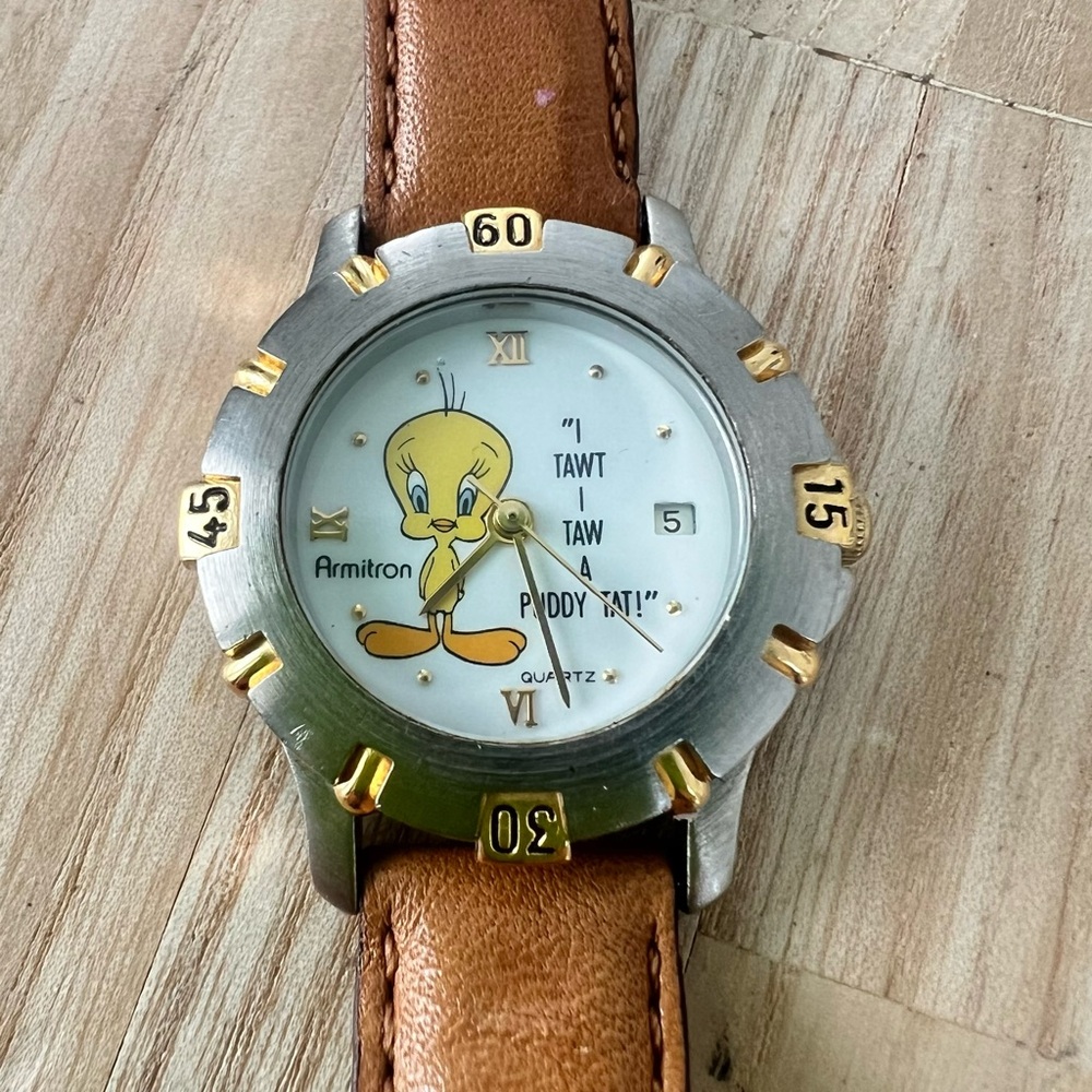 Armitron looney tunes tweety bird watch NEW BATTERY